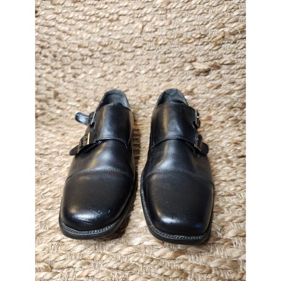Steve Madden Men’s Double Monk Strap Black Leather Dress Shoes Size 7 main image 4